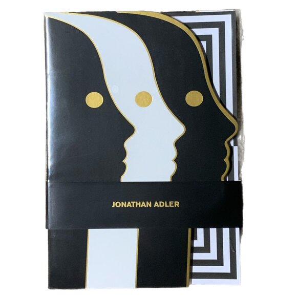 NEW! Jonathan Adler Atlas A5 Die Cut Notebook Journal 128 pages Stickers Gold - Picture 7 of 7